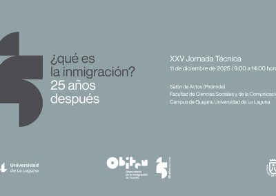 XXV Jornada Técnica: ¿Qué es la inmigración? 25 años después